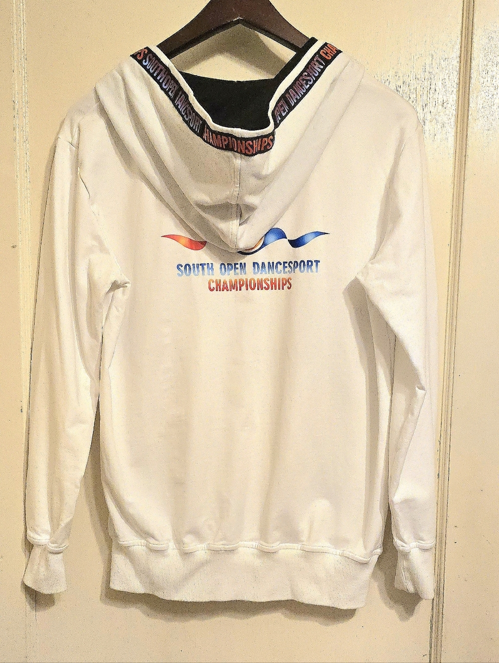 Dancesport Championships Full Zip Hoodie White Small Unisex NWOT